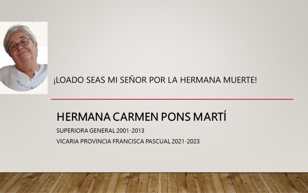 HERMANA CARMEN PONS MARTÍ